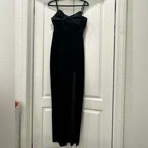 Black velvet dress